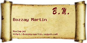 Bozzay Martin névjegykártya