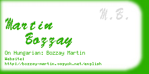 martin bozzay business card